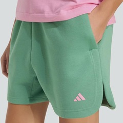 Short adidas 3 Stripes Studio Fleece Loose Feminino - Foto 5