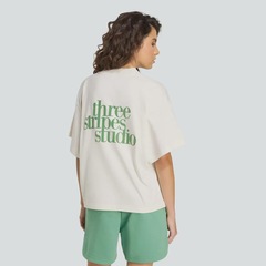 Camiseta adidas Boyfriend 3 Listras Feminina - Foto 2