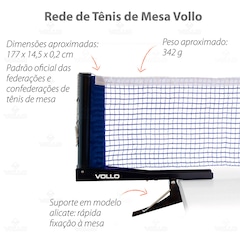 Rede de Tênis de Mesa Ping Pong com Suporte Alicate Vollo - Foto 5