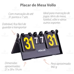 Placar de Mesa Marcador Manual de Pontos Vollo - Foto 3