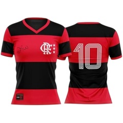 Camisa do Flamengo LIB 81 ZICO Braziline - Feminina - Foto 3