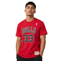 Camiseta Chicago Bulls NBA Pippen 33 Mitchell & Ness - Masculina - Foto 2