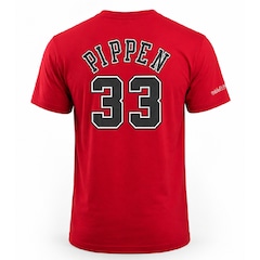 Camiseta Chicago Bulls NBA Pippen 33 Mitchell & Ness - Masculina - Foto 4