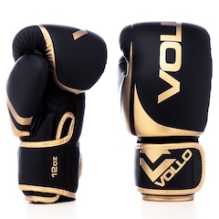 Kit Luva 12oz Boxe Muay Thai Dourado + Protetor Bucal Luta Vollo - Foto 2