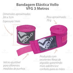 Kit Boxe Luva 14Oz Dourado + Protetor Bucal + Bandagem Vollo - Foto 5