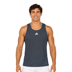 Camiseta Regata Básica 3 Listras adidas Masculina - Foto 1