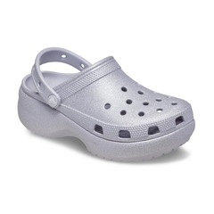 Sandália Crocs Classic Platform Glitter Clog Mauve Mist - Unissex - Foto 2