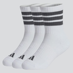 Kit Meia adidas Crew - 3 Pares - Infantil - Foto 1