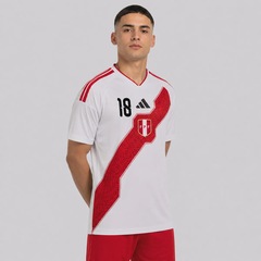 Camisa Peru I 26/27 18 adidas Carrillo Masculina - Foto 3