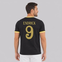 Camisa Real Madrid Dorado 9 Endrick Masculina - Foto 1