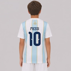 Camisa Argentina Classic 10 Messi Infantil - Foto 1
