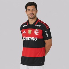 Camisa do Flamengo I 26/27 Patch Campeão Brasileiro 25/26 adidas Masculina - Foto 3