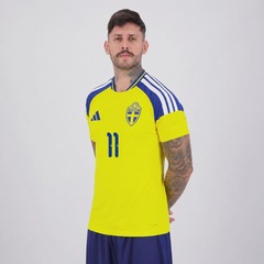 Camisa Suécia I 26/27 11 Elanga adidas Masculina - Foto 4