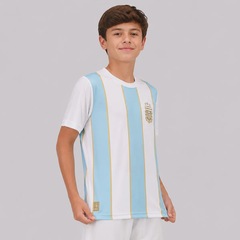 Camisa Argentina Classic  7 De Paul Infantil - Foto 3