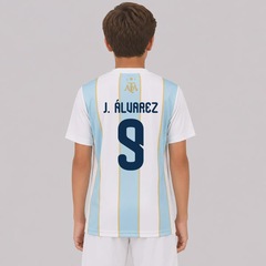 Camisa Argentina Classic 9 J. Álvarez Infantil - Foto 1