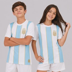 Camisa Argentina Classic 9 J. Álvarez Infantil - Foto 4