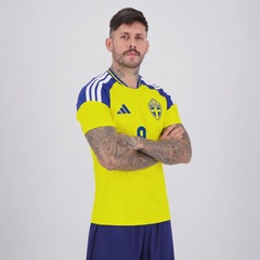 Camisa Suécia I 26/27 9 Isak adidas Masculina - Foto 3