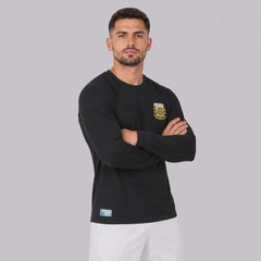 Camisa Argentina Retrô 1966 Goleiro Masculina - Foto 3