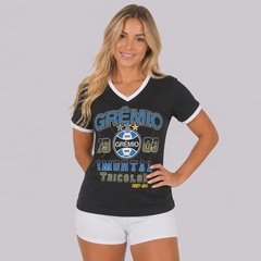 Camisa do Grêmio Baby Look Imortal Feminina - Foto 1