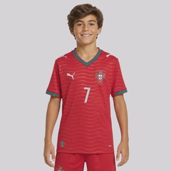 Camisa Portugal I 26/27 7 Ronaldo Puma Infantil - Foto 2