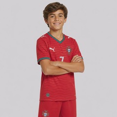 Camisa Portugal I 26/27 7 Ronaldo Puma Infantil - Foto 3