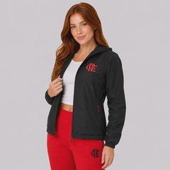 Jaqueta Corta Vento do Flamengo com Capuz Feminina - Foto 2