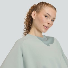 Blusão de Moletom Cropped adidas Soft Lux Feminino - Foto 7