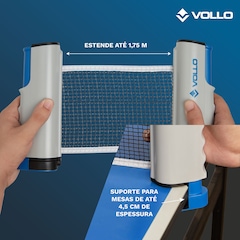 Kit Tênis de Mesa Ping Pong 2 Raquetes 3 Bolas e Rede Retrátil Vollo - Foto 6