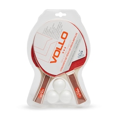 Kit Profissional Tênis de Mesa Ping Pong 2 Raquetes Impulse ITTF e 3 Bolas Vollo - Foto 3