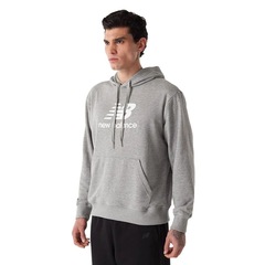 Blusão Moletom New Balance C/Capuz Essentials Basic Masculino - Foto 3