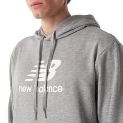 Blusão Moletom New Balance C/Capuz Essentials Basic Masculino - Foto 4