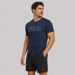 Camiseta Fila Regular Letter Outline Masculina - Foto 2