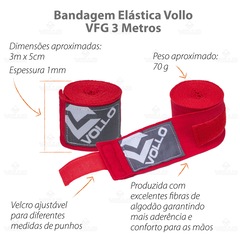 Kit Bandagem Elástica + Protetor Bucal Boxe Vollo - Foto 4