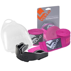 Kit Bandagem Elástica + Protetor Bucal Boxe Vollo - Foto 1
