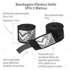 Kit Bandagem Elástica + Protetor Bucal Boxe Vollo - Foto 5