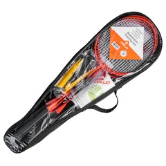 Kit Badminton com 4 Raquetes 3 Petecas e Rede Vollo - Foto 3