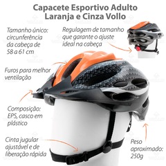 Capacete Esportivo Vollo - Adulto - Foto 5