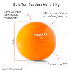 Bola Tonificadora Vollo - 1kg - Foto 4