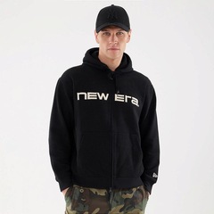 Blusão de Moletom New Era Canguru Aberto Waffle Hood - Masculina - Foto 1