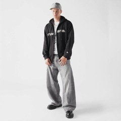 Blusão de Moletom New Era Canguru Aberto Waffle Hood - Masculina - Foto 4
