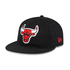 Boné Adulto New Era Retro Crown 950 Chicago Bulls Aba Reta - Foto 2