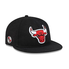Boné Adulto New Era Retro Crown 950 Chicago Bulls Aba Reta - Foto 3