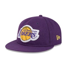 Boné Adulto New Era Retro Crown 950 Los Angeles Lakers Aba Reta - Foto 2