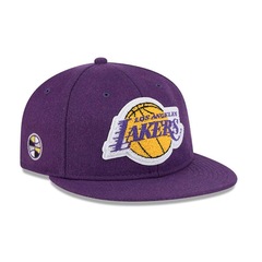 Boné Adulto New Era Retro Crown 950 Los Angeles Lakers Aba Reta - Foto 3