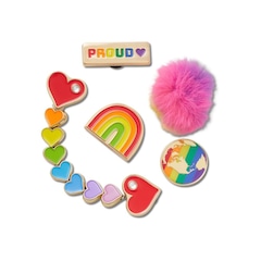 Jibbitz™ Orgulho Pack com 5 Peças Único - Unissex - Foto 2