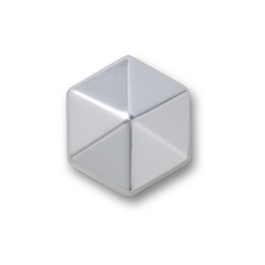 Jibbitz™ Hexágono de Prata Único - Unissex - Foto 2