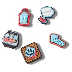Jibbitz™ Graffiti Crocs Pack com 5 Peças Único - Unissex - Foto 2