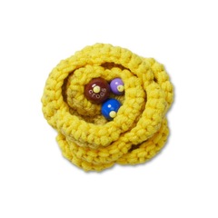Jibbitz™ Flor de Crochê Amarela Único - Unissex - Foto 2