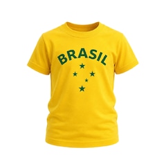 Camisa do Brasil Estrelas Personalizada Olden Sports - Infantil - Foto 1