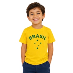 Camisa do Brasil Estrelas Personalizada Olden Sports - Infantil - Foto 2